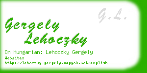 gergely lehoczky business card